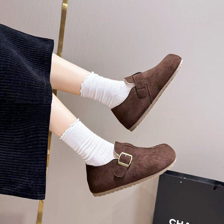 勃肯鞋女秋冬2025新款爆款一脚蹬豆豆鞋冬季女鞋加绒全包博肯鞋子,淘宝优惠券,粉丝福利购,淘宝优惠卷