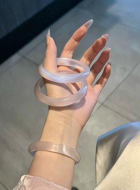 半夏星瑶~清冷感冰透新中式猫眼琉璃手镯国风高级感送闺蜜礼物