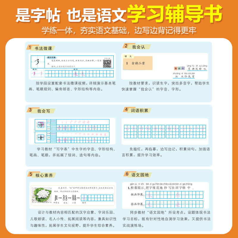 非写不可学文写字小学生同步字帖一二三年级四五六上下册教材课本英语文生字生词句练好字在笔得南海姜浩钢笔铅正楷书临摹描红