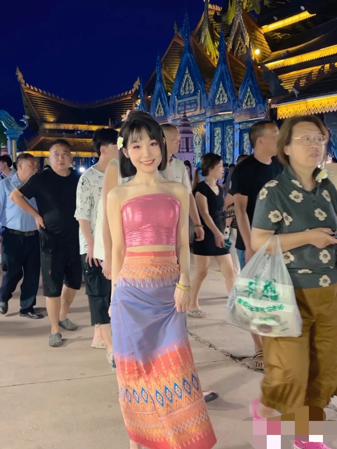 西双版纳网红同款女傣族民族服装筒裙表演服夏季影楼艺术写真拍照 - 图3