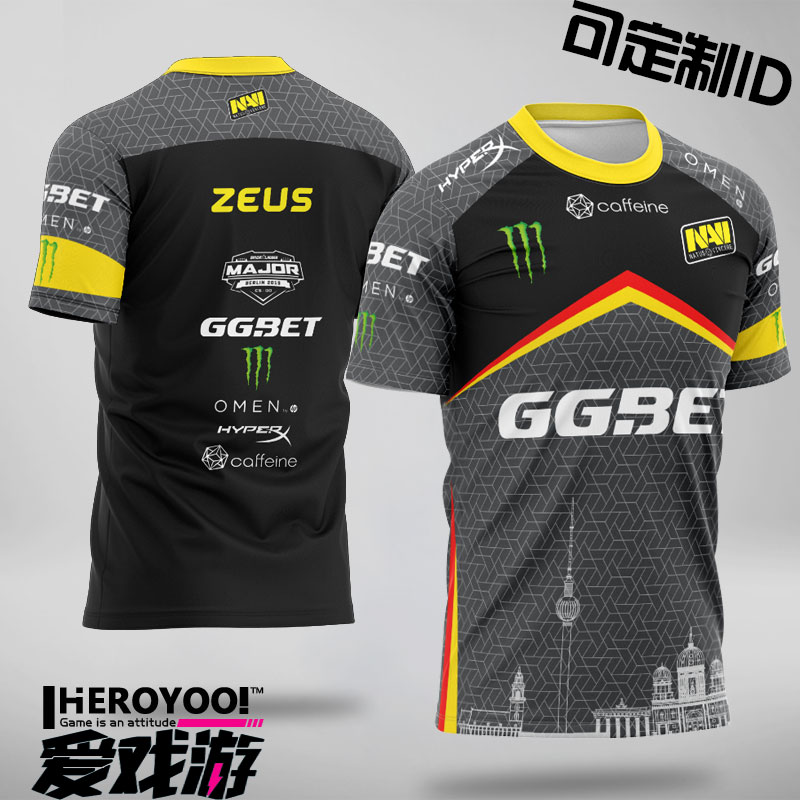 NAVI队服可定制ID电竞服s1mple短袖CSGOT恤NV衣服2019柏林major_虎窝淘