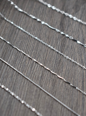 纯银加粗不掉色毛衣链