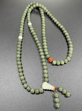 沙枣青籽料08项链手串珠子新疆和田玉石雕刻培训学校