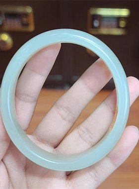 新疆和田白玉手镯平安扣宝宝锁观音甜甜圈 xx06016