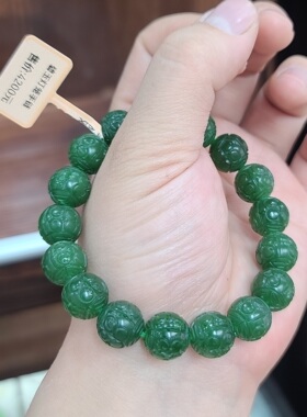 新疆和田碧玉籽料灯笼珠手链 项链戒指戒面 玉石雕刻培训学校