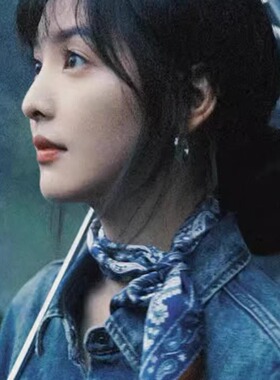 53CM桑蚕丝经典蓝色腰果百搭