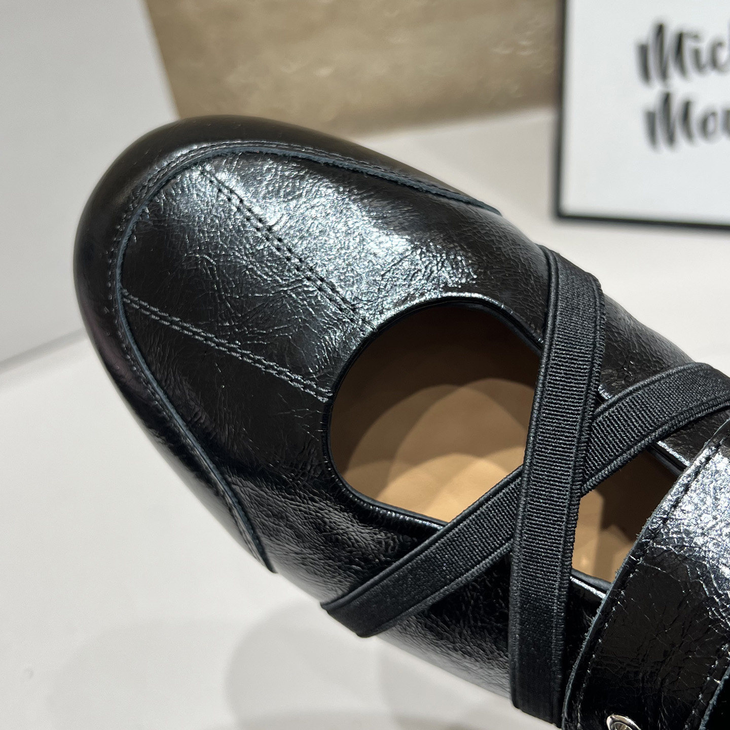 韩版交叉带芭蕾鞋女黑色真皮圆头低跟浅口玛丽珍单鞋软面玛丽珍鞋,淘宝优惠券,粉丝福利购,淘宝优惠卷