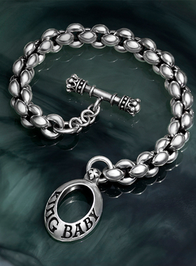 KING BABY经典无尽手链925银哥特摇滚朋克欧美