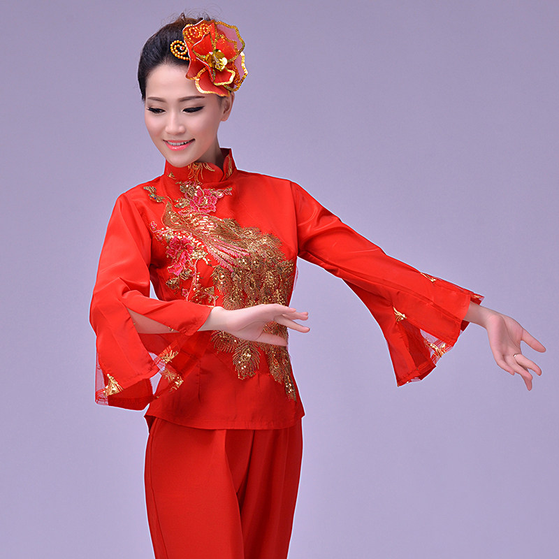 2020新款东北民族凤凰秧歌服装女 pmz民族服装/舞台装