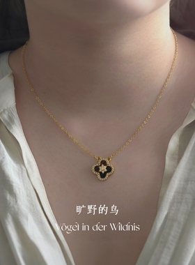 四叶草宫廷风中式项链锁骨链配饰