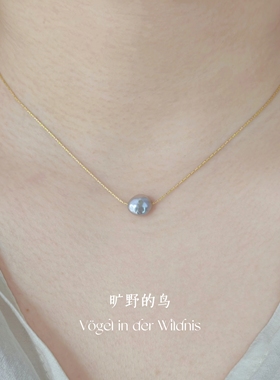天然淡水珍珠锁骨链洗澡可戴