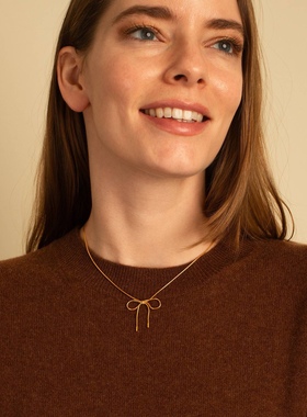 Vögel「姿」蝴蝶结蛇骨项链2025女士配饰高级感小众设计感毛衣链