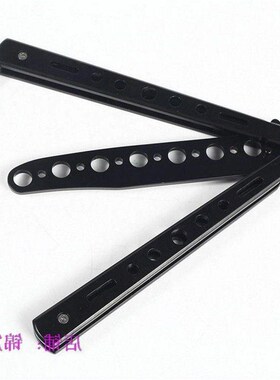 Black Metal Practice Butterfly Trainer Training Knife Dull