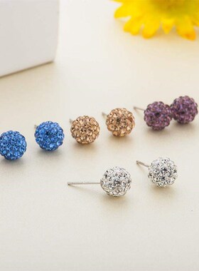 S925 sterling silver creative earrings clay jewelry陶泥耳饰
