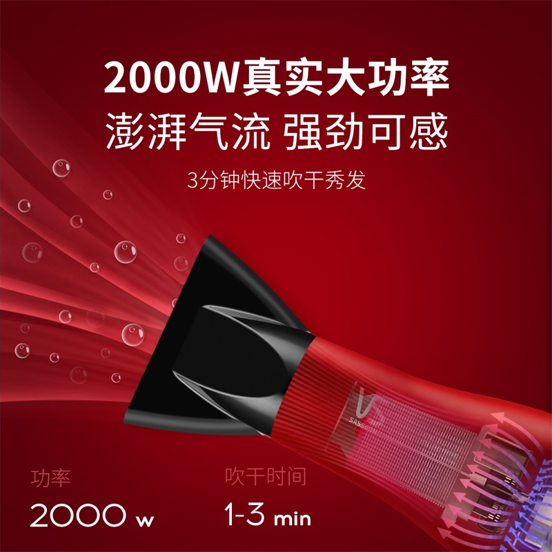沙宣VS吹风机家用2000W大功率负离子水润电吹风造型理发店专用