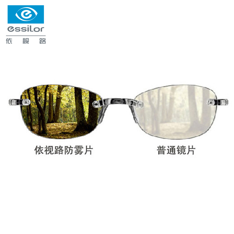 coastalvision镜宴旗舰店依视路防雾镜片 非球面现片2片装0