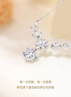 迪士尼正品星光莲冕项链女新款