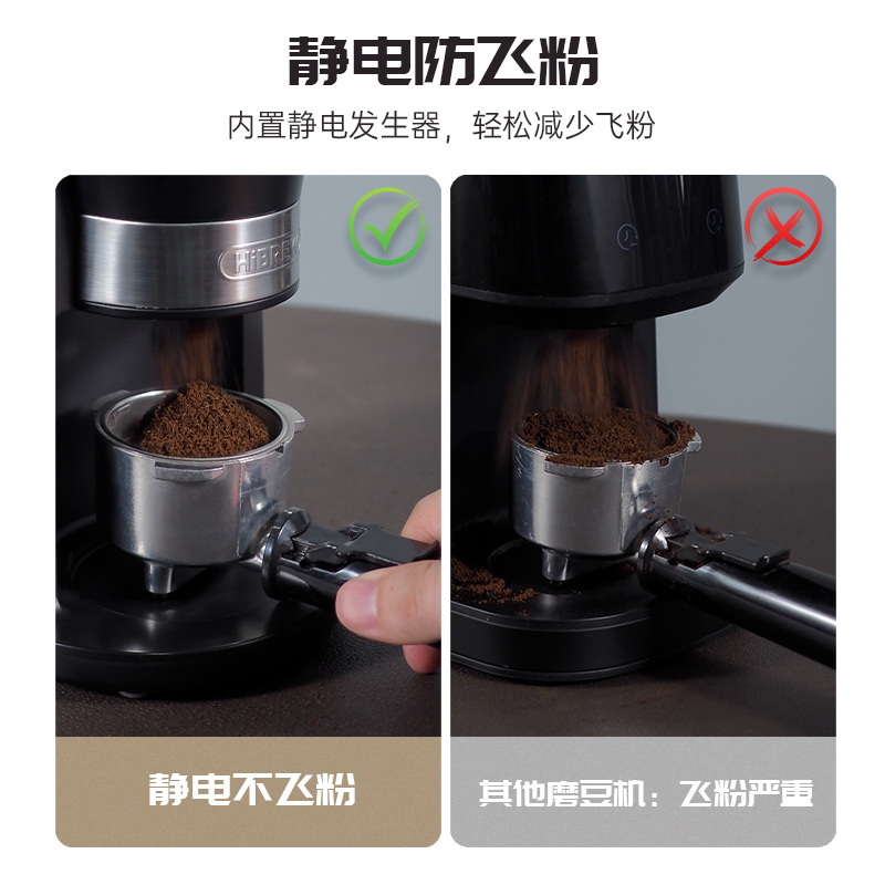 HiBREW电动磨豆机家用小型全自动手冲摩卡防飞粉磨粉器定量G3