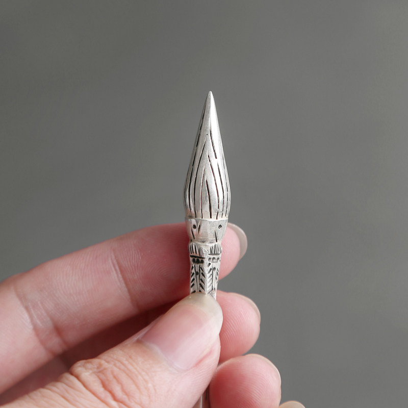 六合堂小荷手工苗银普洱茶针 茶刀复古民族风发饰发簪发钗簪子,淘宝优惠券,粉丝福利购,淘宝优惠卷