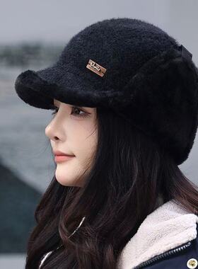 冬季日系加绒护耳防风雷锋帽女