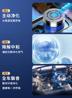 车载香薰固体香膏汽车摆件除异味空气清新剂持久留香家居香氛
