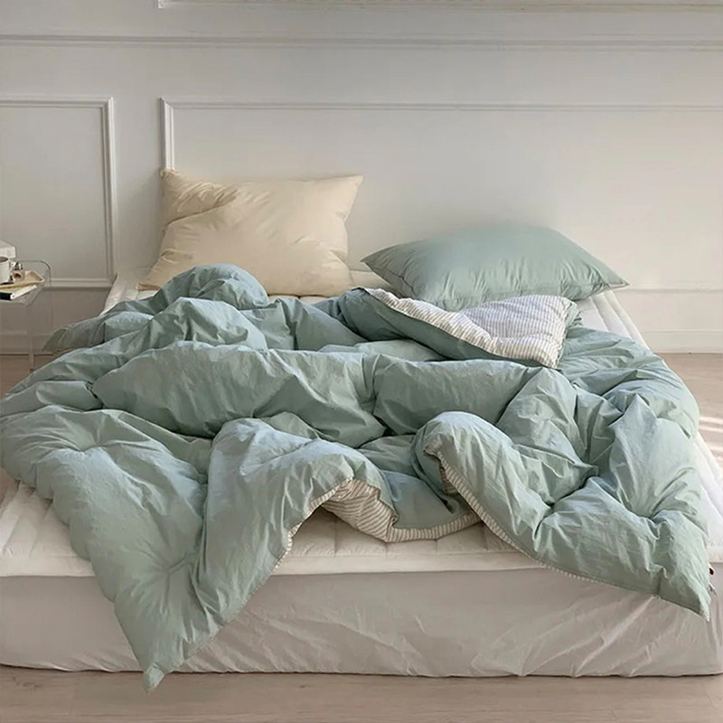 现货▲小美自留~ 条纹恒温被aasaroom韩国60支高密度纯棉四季被,淘宝优惠券,粉丝福利购,淘宝优惠卷