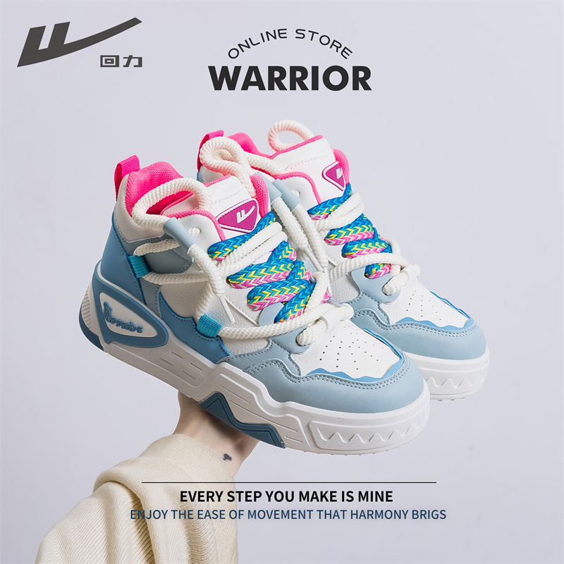 WARRIOR【回力官方正品】新款女士时尚潮流帮鞋学生厚底板鞋潮 - 图2