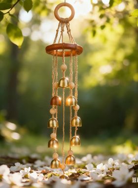 户外木质风铃悬挂铃铛