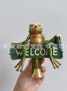 ChillFrog青蛙欢迎门铃壁挂饰