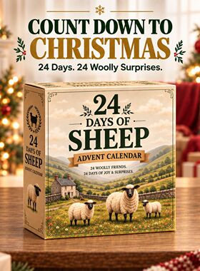 跨境24 Days of Highland Cow Magic Advent Calendar 猫咪牛日历