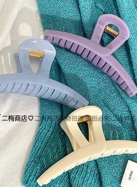 基础光泽感大抓夹紫色白色时髦