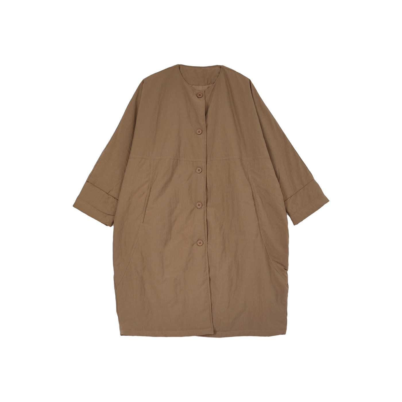 咖咪羽新款棉服秋冬宽松慵懒大码女款好看风衣长款女装棉衣外套