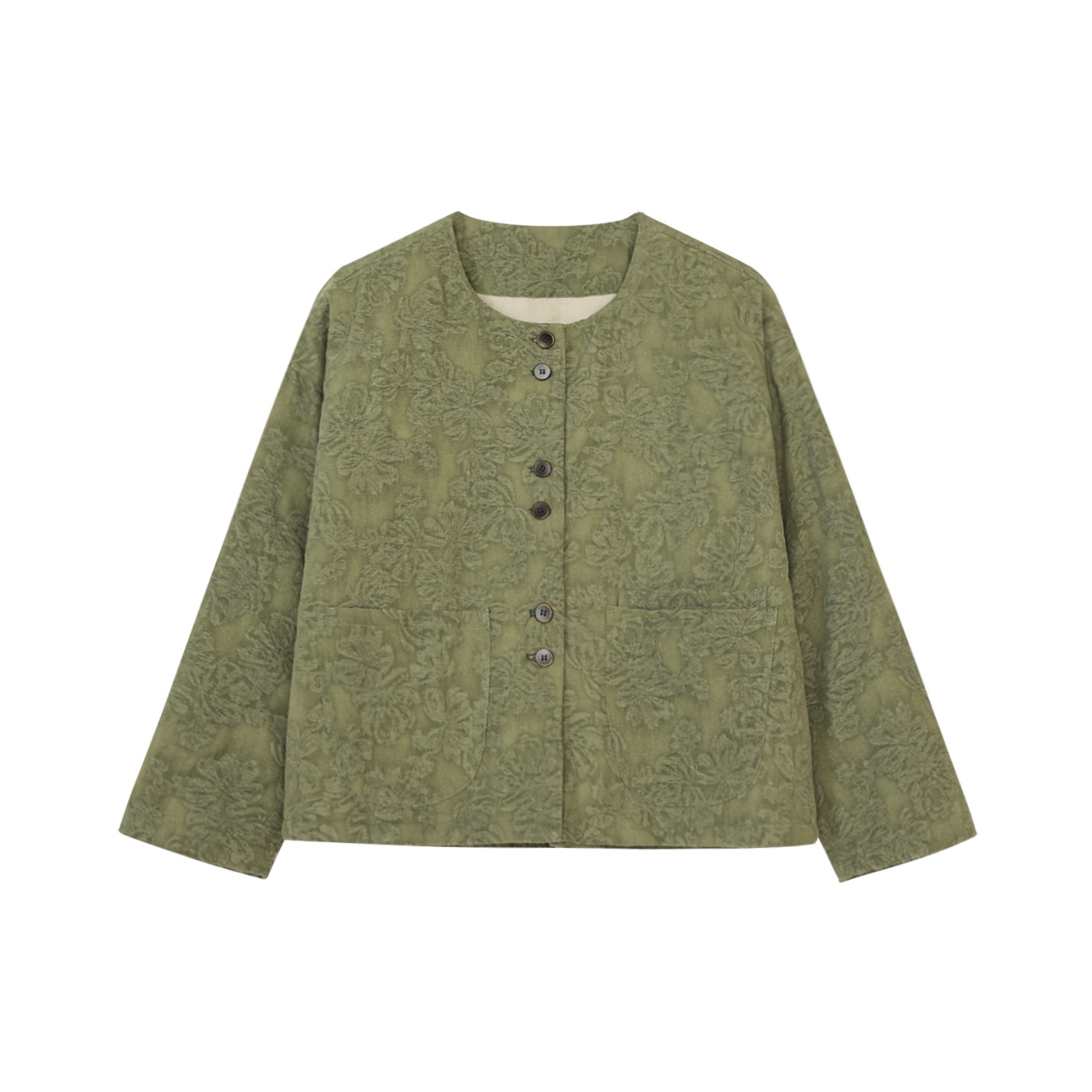 咖咪羽亚麻棉服女秋冬新款文艺休闲纯色宽松流行百搭复古女装外套,淘宝优惠券,粉丝福利购,淘宝优惠卷