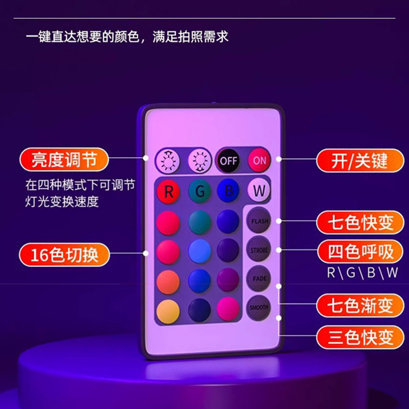 RGB彩灯多色氛围灯遥控器红外七彩灯泡灯带小夜灯台灯24键控制器,淘宝优惠券,粉丝福利购,淘宝优惠卷