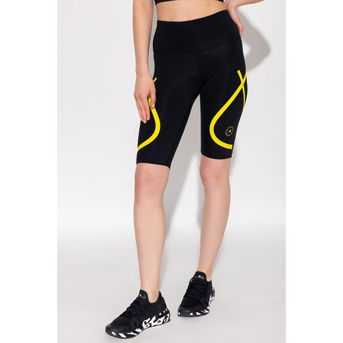 现货 adidas stella 速干骑行健身紧身运动裤打底裤五分裤中裤 - 图2