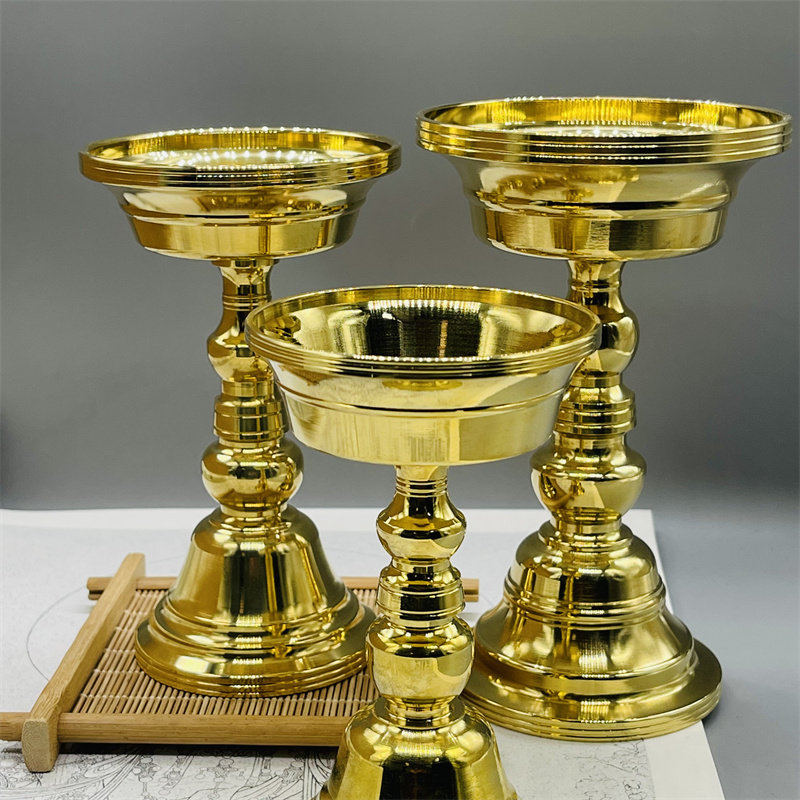 保真纯铜供杯黄铜藏式家用佛堂前酥油灯座加厚蜡烛油灯台架桌摆件,淘宝优惠券,粉丝福利购,淘宝优惠卷