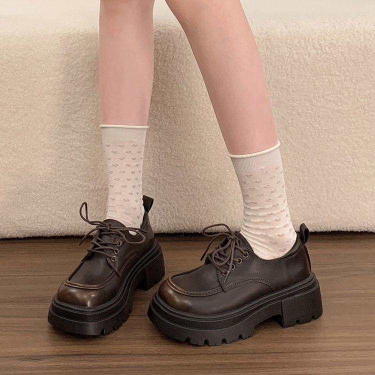 时尚黑色系带乐福鞋女英伦风复古小皮鞋2026春季新款百搭玛丽珍鞋,淘宝优惠券,粉丝福利购,淘宝优惠卷