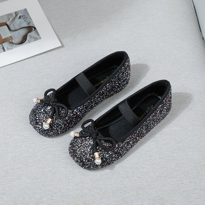 女童单鞋2025春秋新款松紧带水晶鞋亮片儿童单鞋软底亲子鞋公主鞋,淘宝优惠券,粉丝福利购,淘宝优惠卷