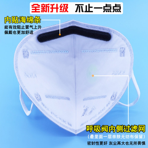 KN95口罩透气防尘工业粉尘灰尘异味装修木工打磨喷漆雾霾口鼻面罩 - 图0