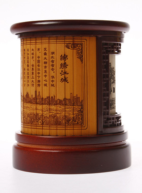 竹子黄鹤楼雕刻文化特色礼品定制