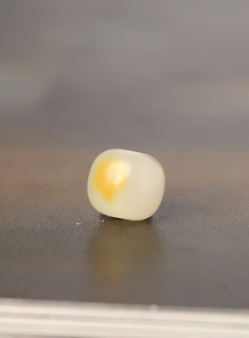 7mm红皮玉珠新疆和田玉籽料白玉籽料顶珠单珠散珠手串手链配饰