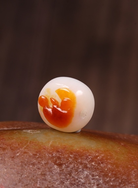 12mm老型珠悟苏工新疆和田玉籽料道白玉单珠散珠多宝手串配珠手饰