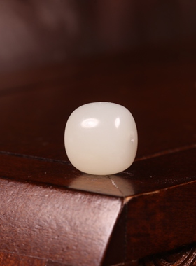 10mm洒金皮老型珠新疆和田玉白肉籽料珠子单珠籽玉散珠圆珠天然