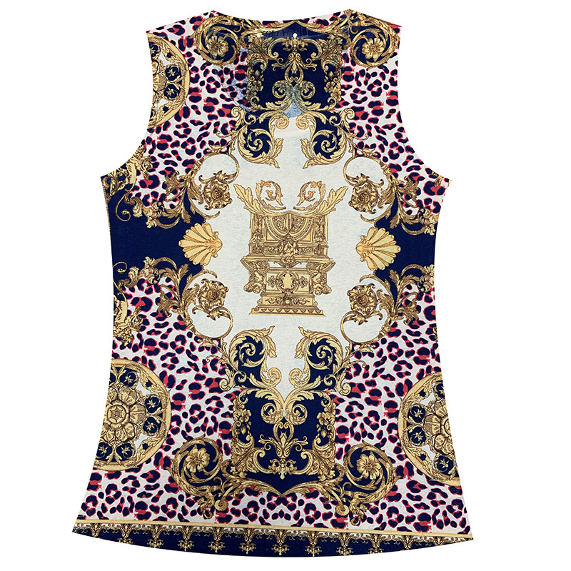 2024夏季新款韩版复古港味圆领个性印花无袖T恤女大码背心吊带衫,淘宝优惠券,粉丝福利购,淘宝优惠卷