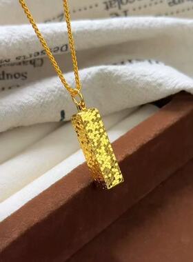 碎冰冰小金条轻奢锁骨链送女友