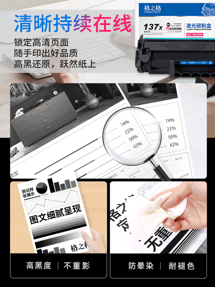 格之格适用HP146A硒鼓 惠普Laser Jet Pro 3004dn 3004dw MFP 3104fdn 3104fdw激光打印机碳粉盒 W1460A晒鼓 - 图3