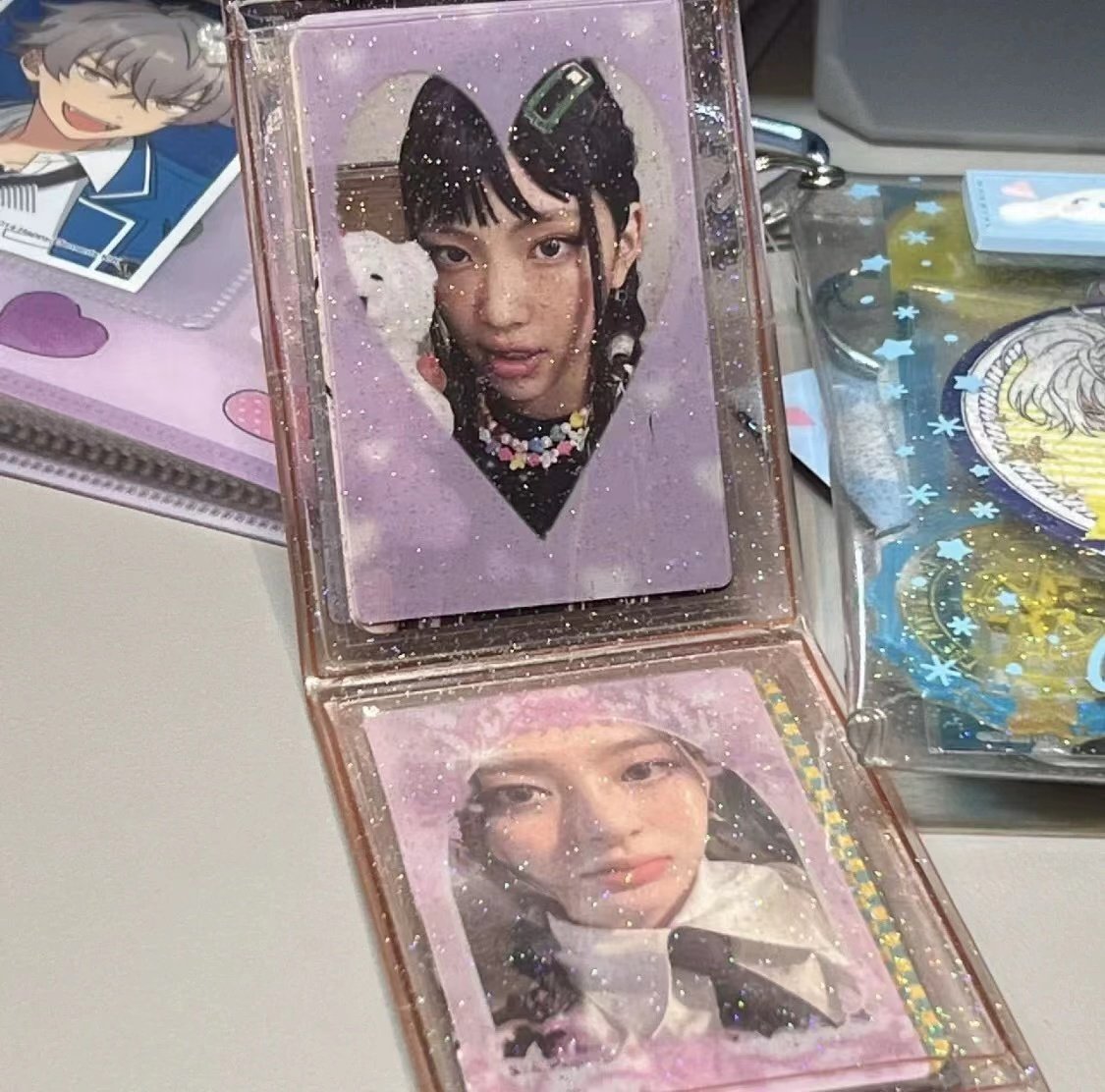 添宝PVC闪粉吊件证件游戏周边人像照片收藏卡套公交校园门禁卡挂x,淘宝优惠券,粉丝福利购,淘宝优惠卷