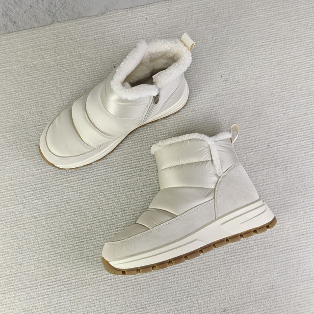 Women's snow boots, winter warm cotton shoes, thick soles for women