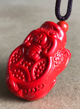 2021年高纯度朱砂龙龟保泰吊坠灵龟保运金龟赐瑞玄武神龟挂坠随身