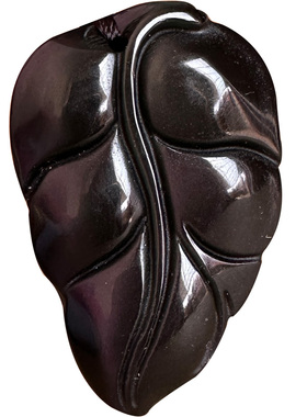 正宗黑曜石金枝玉叶吊坠一夜发随身大叶有成能量挂件升职福运叶子